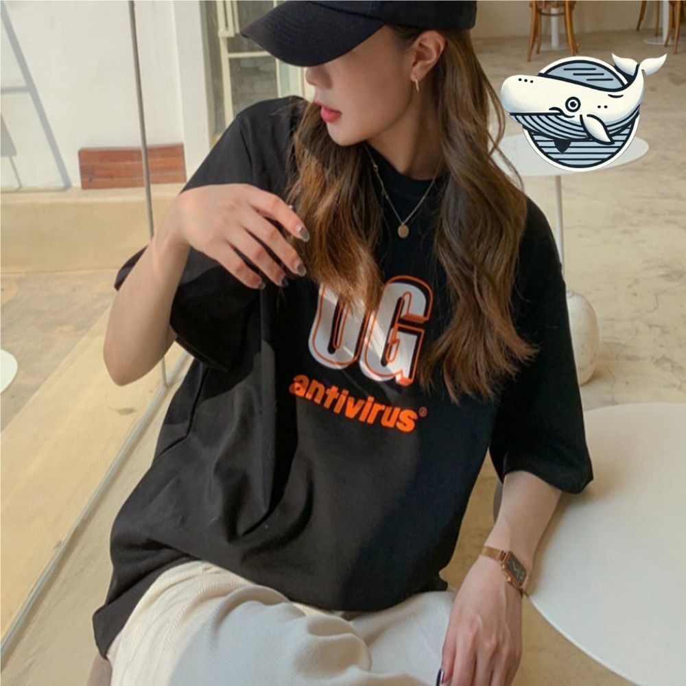 스타일리시 블랙 반팔티 오버핏 여름 캐주얼