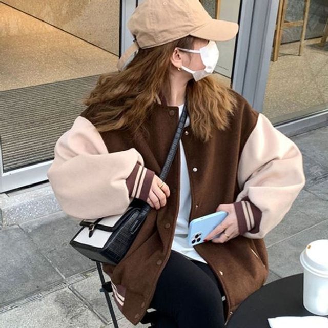 야구잠바 제이큐 베이직 점퍼 루즈핏 여성 기모