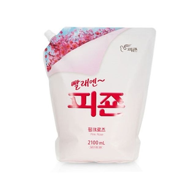 피죤 섬유 유연제 핑크로즈 2.1L 4개 세탁 빨래