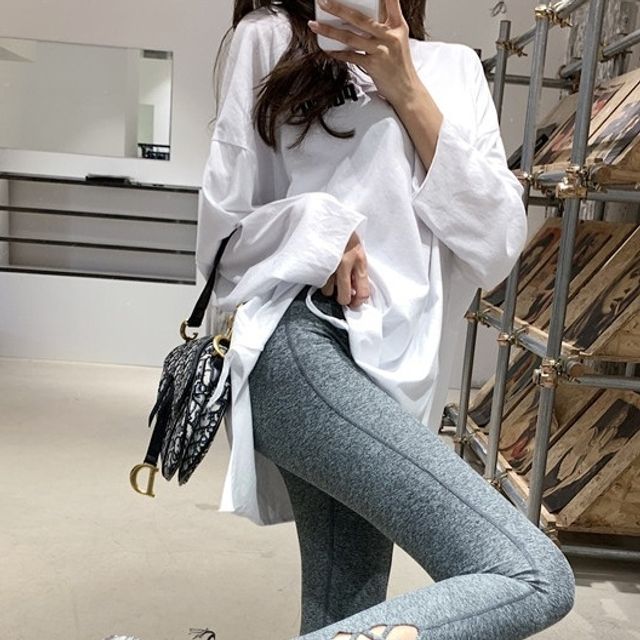 G125205 X끈트임 스포츠레깅스 요가 밑단