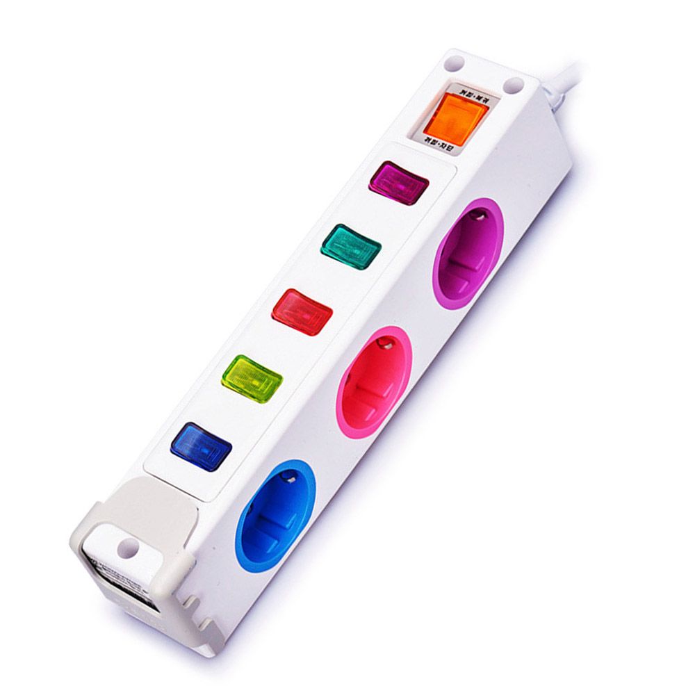 현대일렉트릭 스위치 콘센트 5구 3M USB 2구