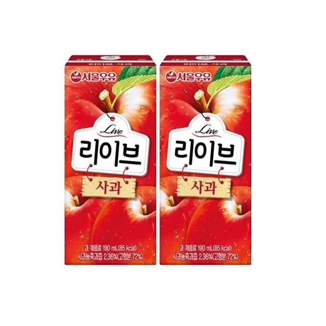 서울우유 리이브 사과190ml x 24입