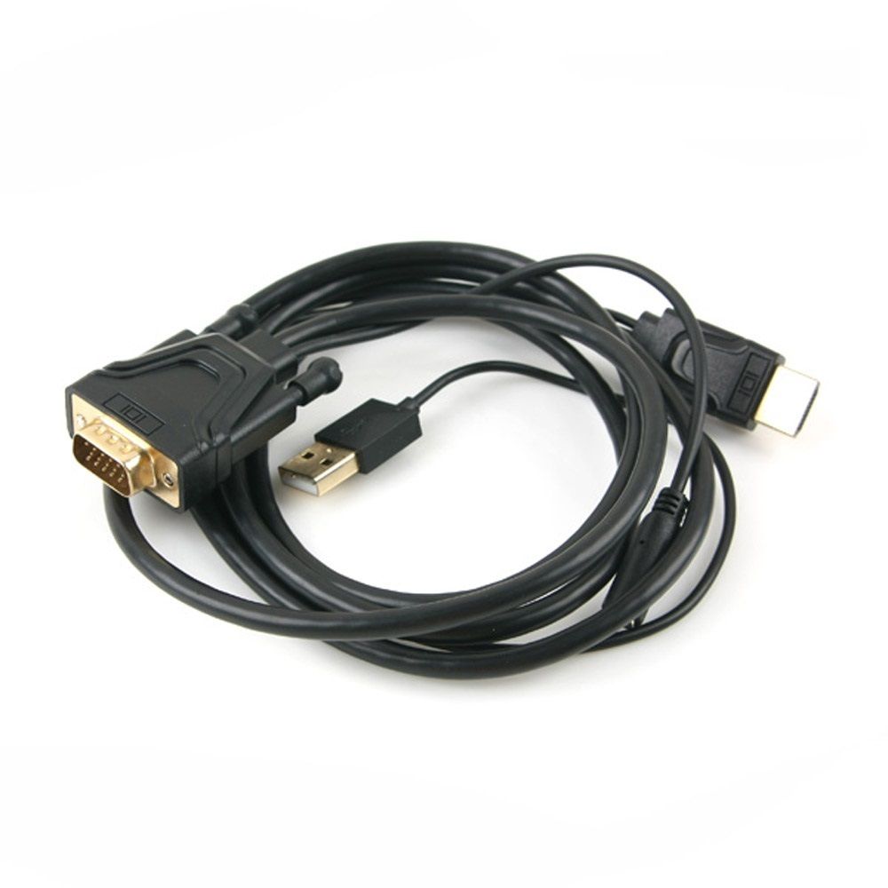 HDMI 컨버터 HDMI to VGA 케이블 일체형 1.4M HDMI U