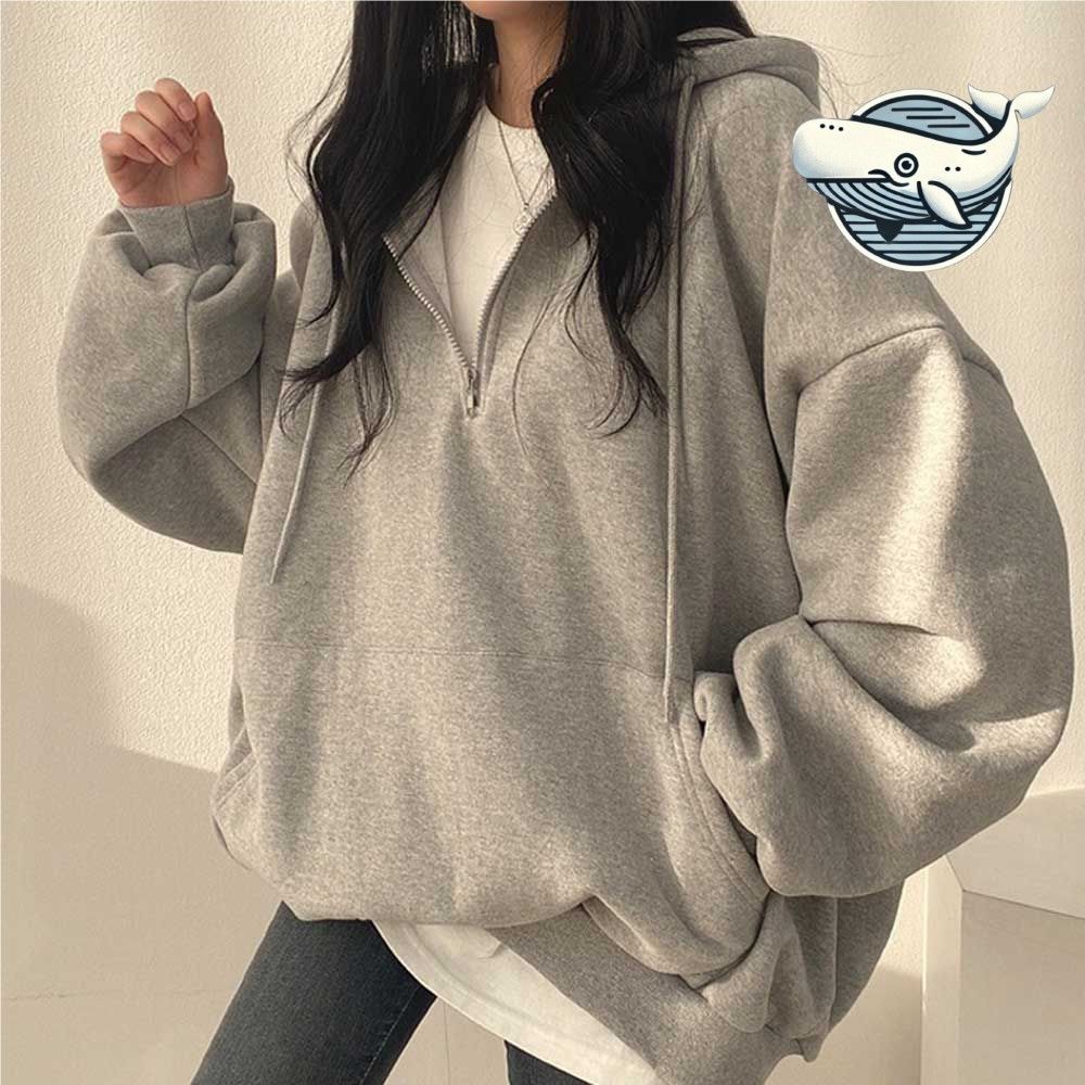 여성 오버핏 기모 후드티 캐주얼 데일리 복장