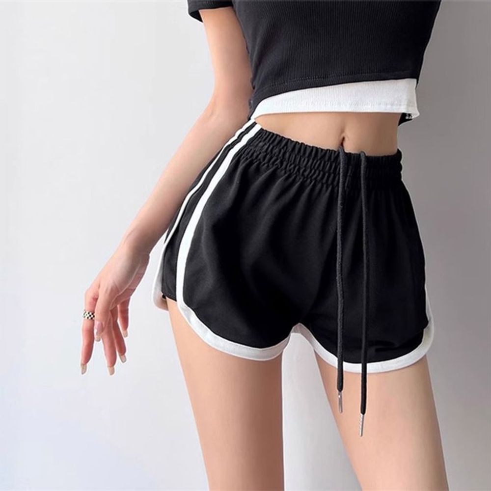 투피스 얇은 민소매 홈 슬림핫팬츠 패치 고무줄