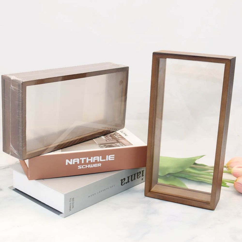 A원목 아크릴 윈도우액자 26cmx13cmx5.8cm (딥 브라