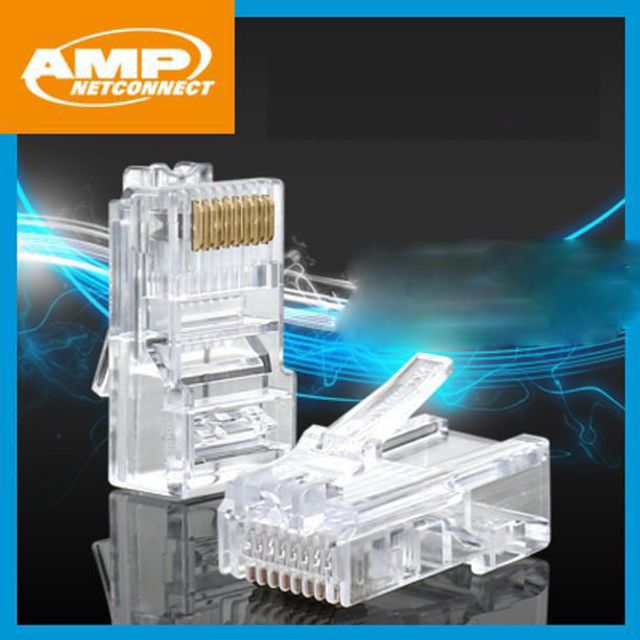 AMP 정품 CAT.5E RJ-45 플러그 100개