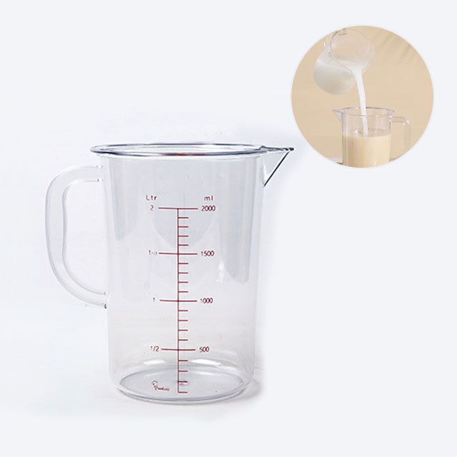 플라스틱 카페계량컵 대용량 베이킹 계량컵 2000ml