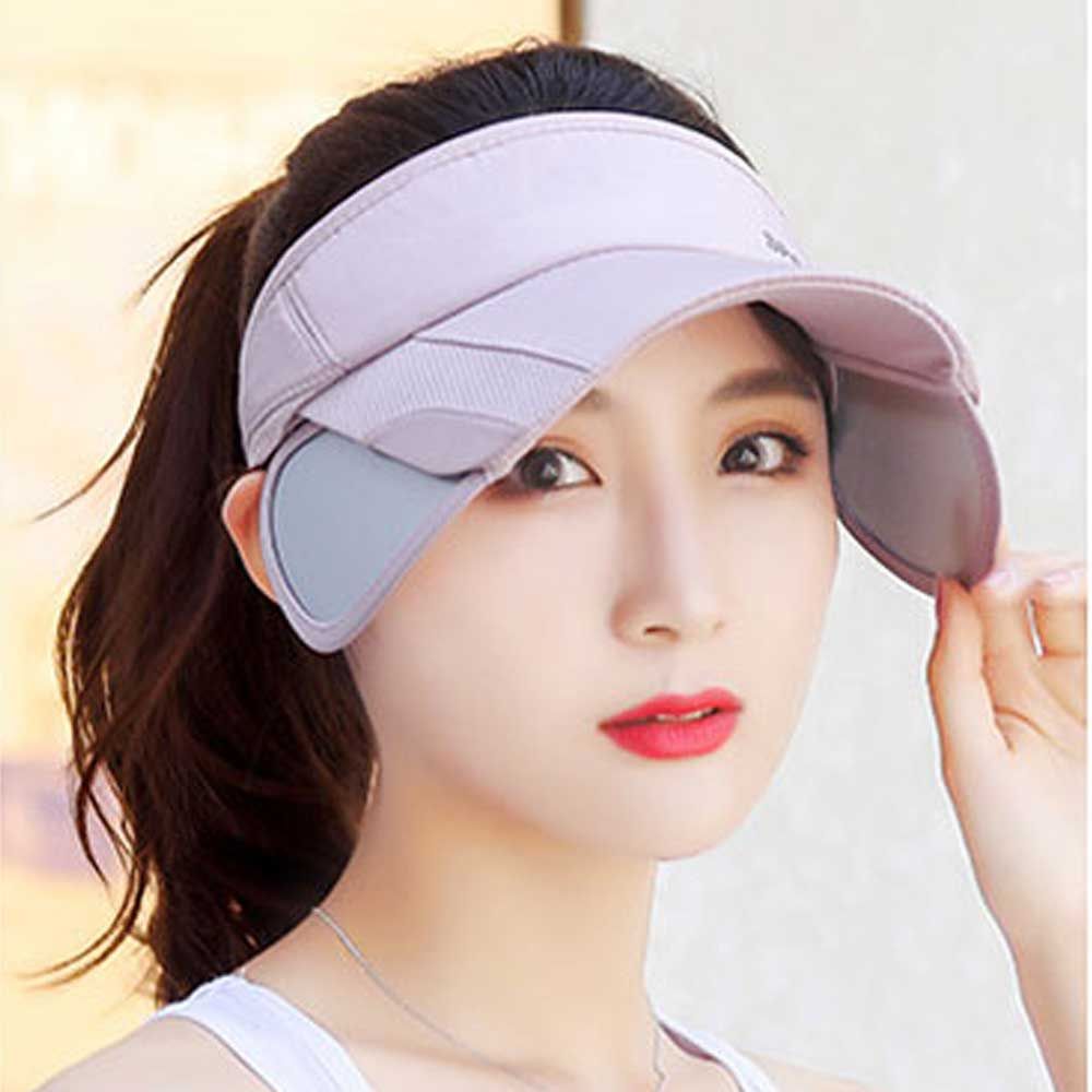 중년 여성 엄마 등산 캠핑 여름 썬 바이저 확장 형