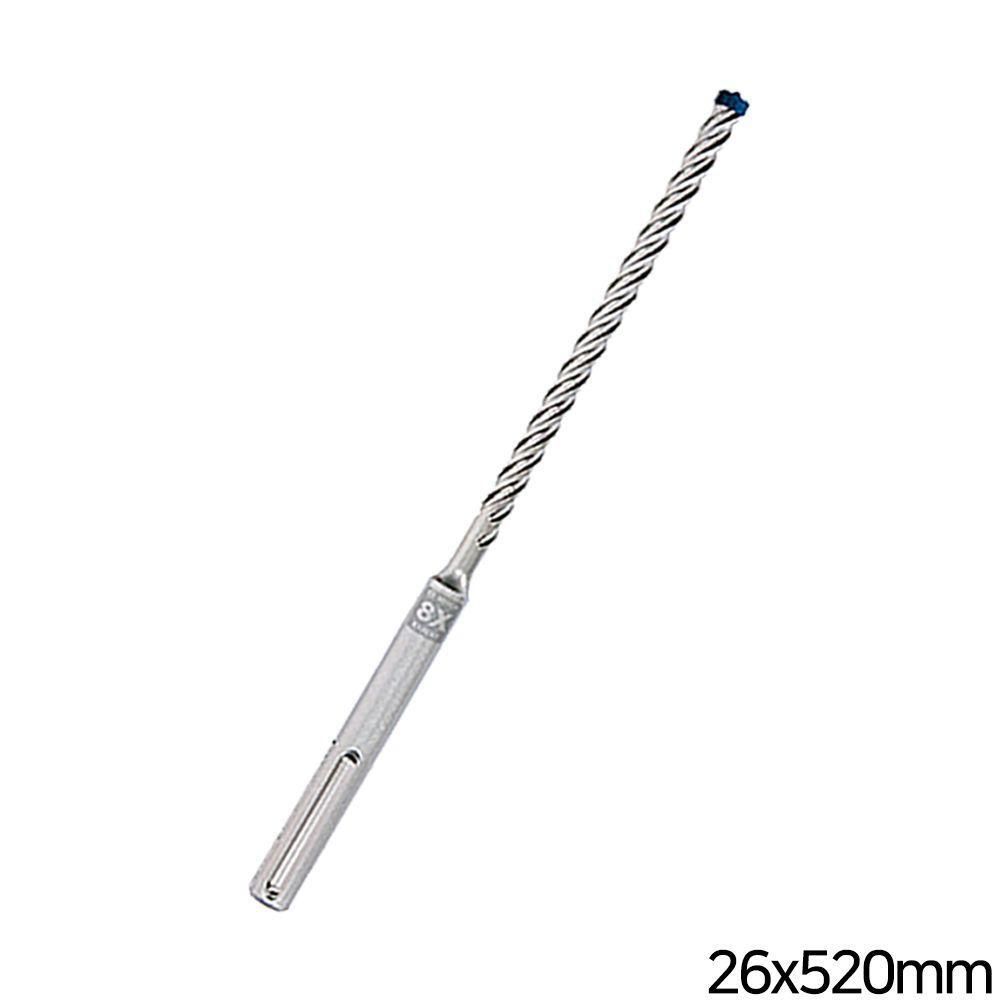 4 날 sds 타공 26x520mm 햄머드릴 비트 8x 철근 max