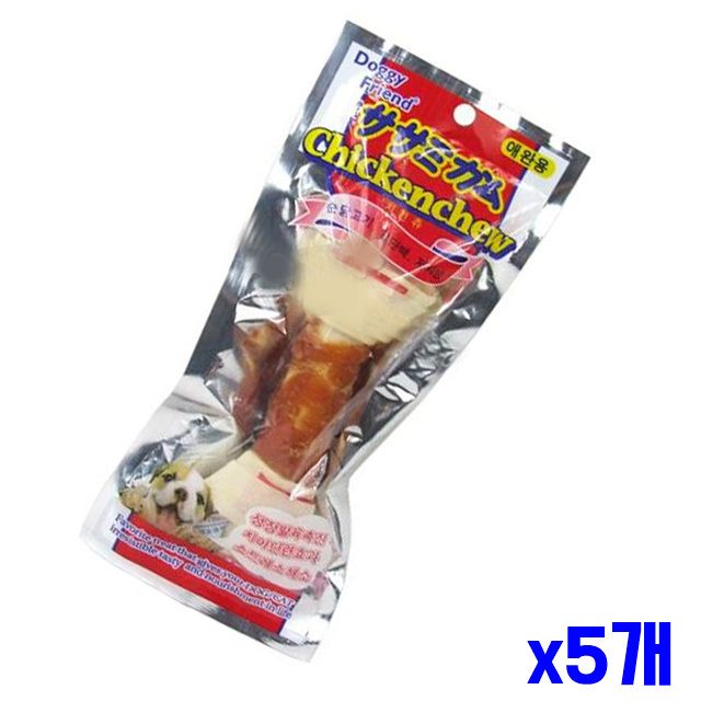x5개 치킨츄 반려견간식 1P 반려견껌