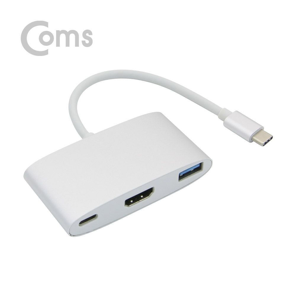 Coms USB 3.1(Type-C) 컨버터 Silver Type-C to HDMI