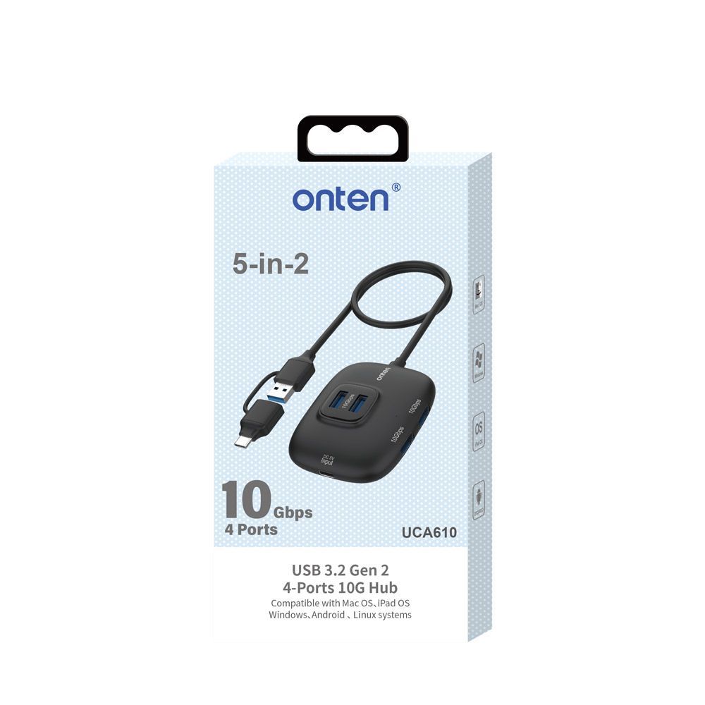 USB 3.2 gen2 멀티허브 4포트 10Gbps 보조전원 FW005