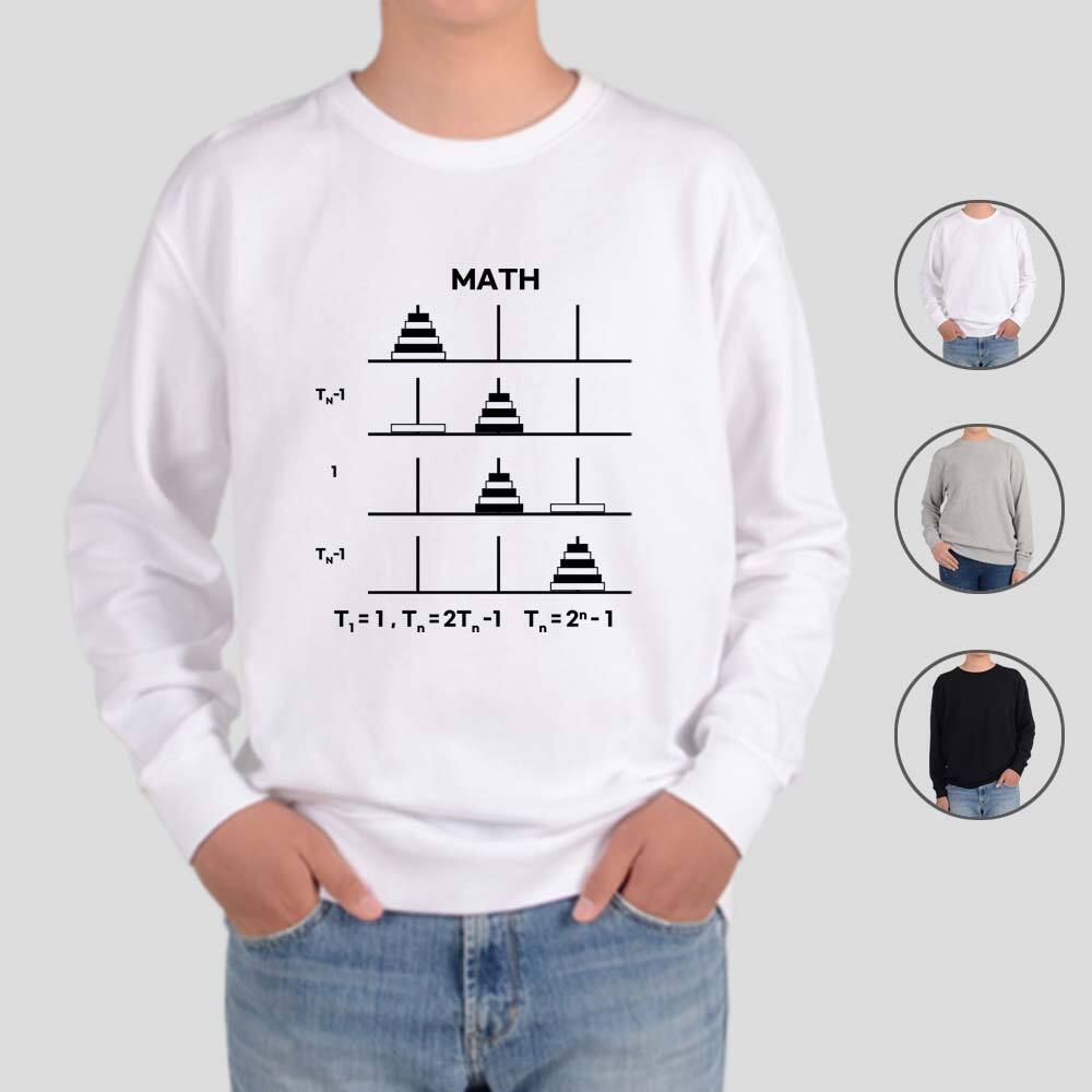 맨투맨 프린팅티셔츠 MATH 수학동아리 W