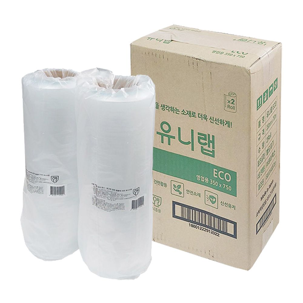 유니랩에코 750m 2개입 포장랩 업소용 x 350mm