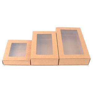 아이티알,NE 크라프트 접이식 투명창 선물 포장 케이스 소형 X10개