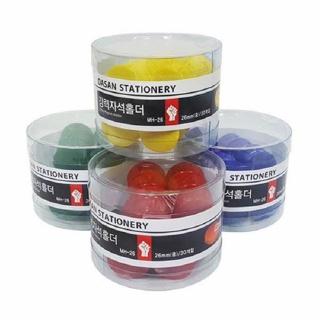 강력자석홀더(중/녹색/MH-26/30개입/파이26mm)
