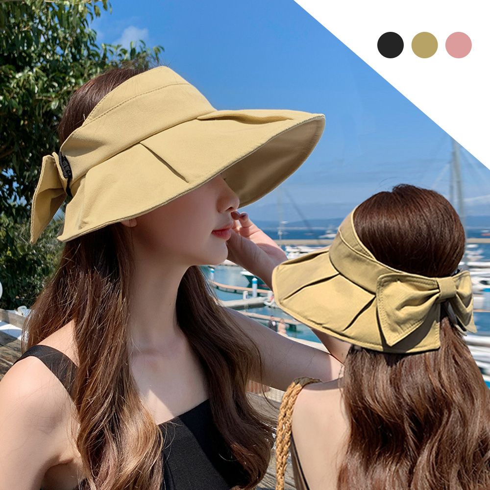 머리띠 썬캡 돌돌이 여름모자 창넓은 햇빛가리개 모자
