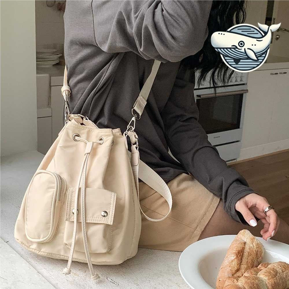 여성 데일리 버킷백 크로스 숄더 탑 핸들
