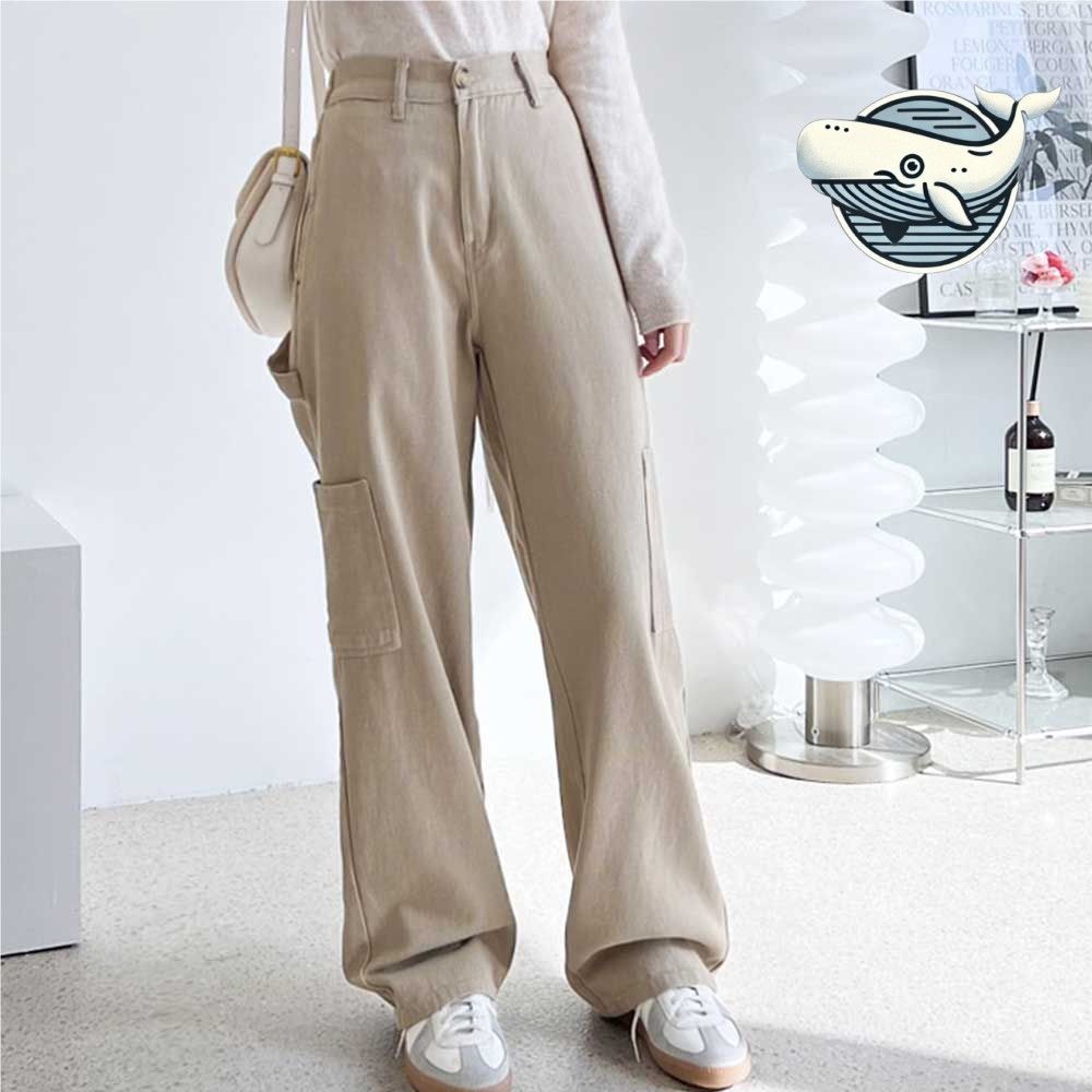 빅사이즈 여성용 보드라인 통바지 캐주얼 데일리