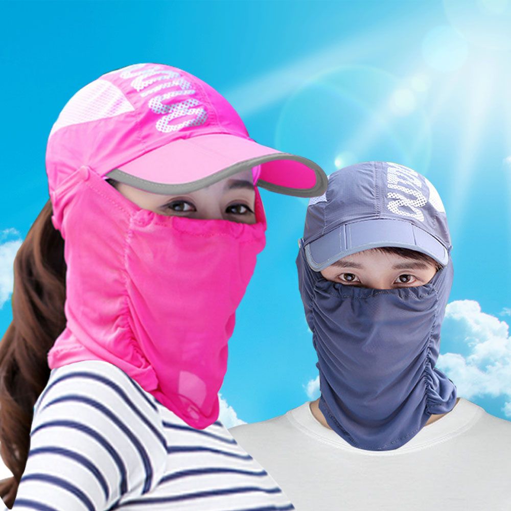 [수입몰]햇빛차단 마스크 모자 안면 스포츠 등산 자전거 얼굴