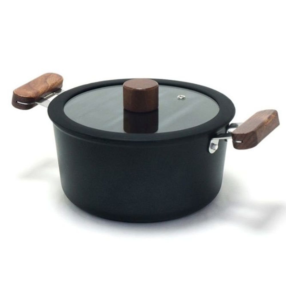 키친아트 냄비 우드핸들 인덕션 찌게 양수냄비 20cm