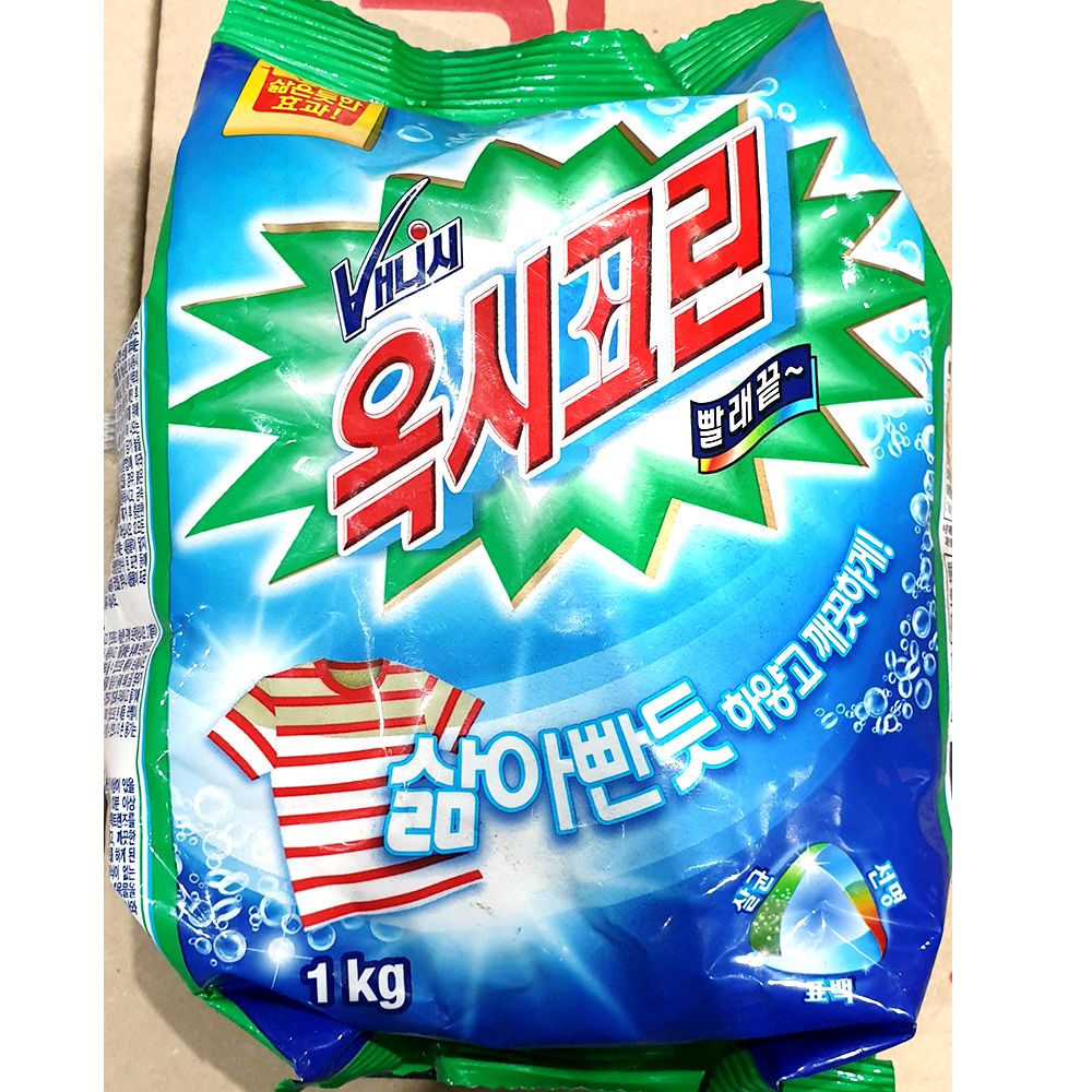 세탁 세제 옥시 크린 1kg 강력 가루 비누 업소 빨래