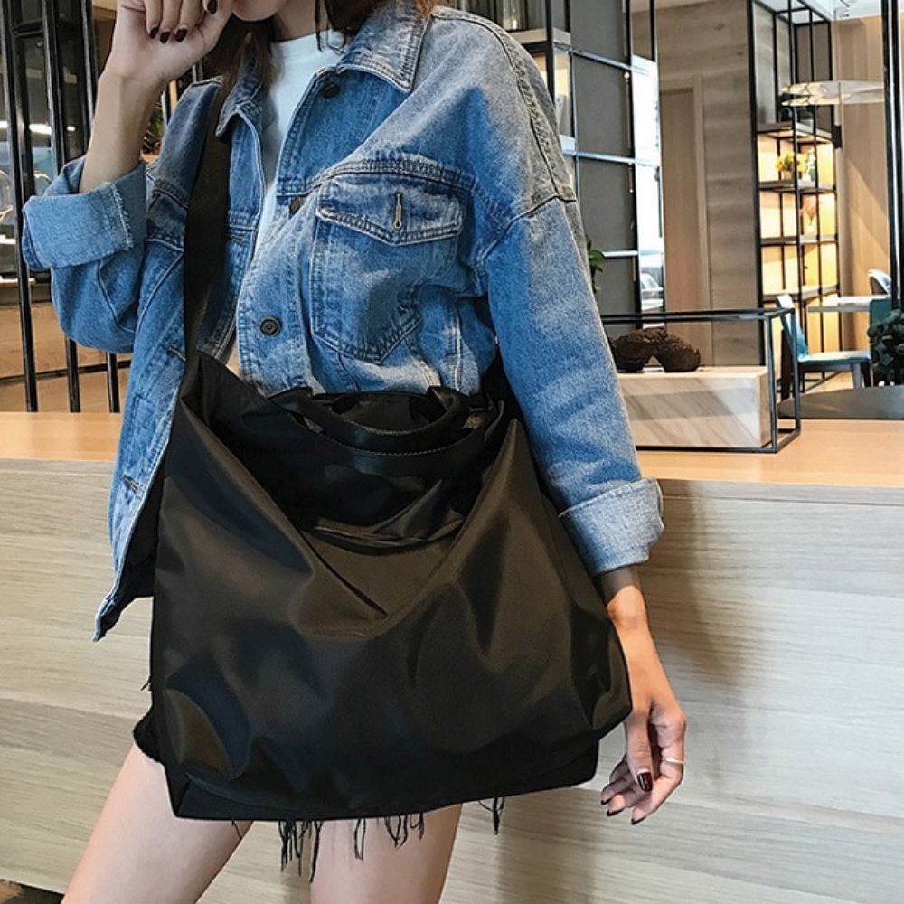 데일리 에코 크로스백 빅 숄더백 모던룩 블랙 큰가방