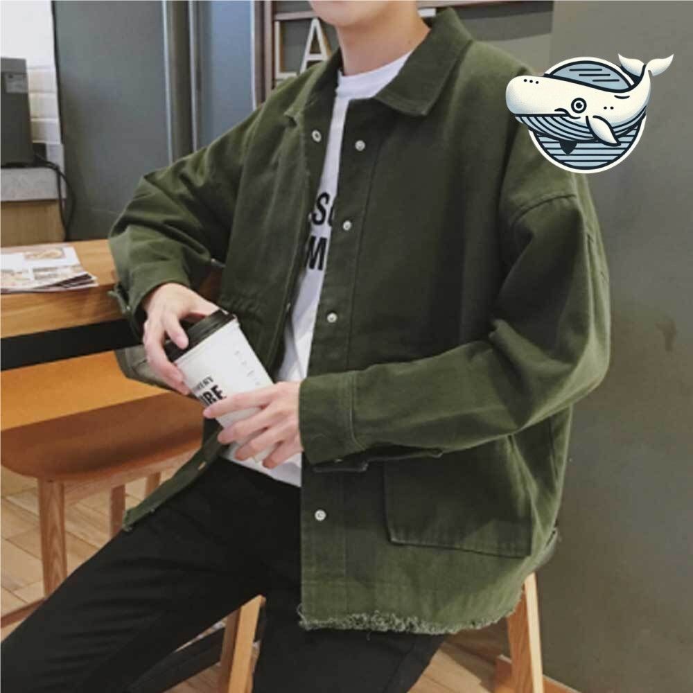 트렌디 데일리 남자 빈티지 아우터 심플한
