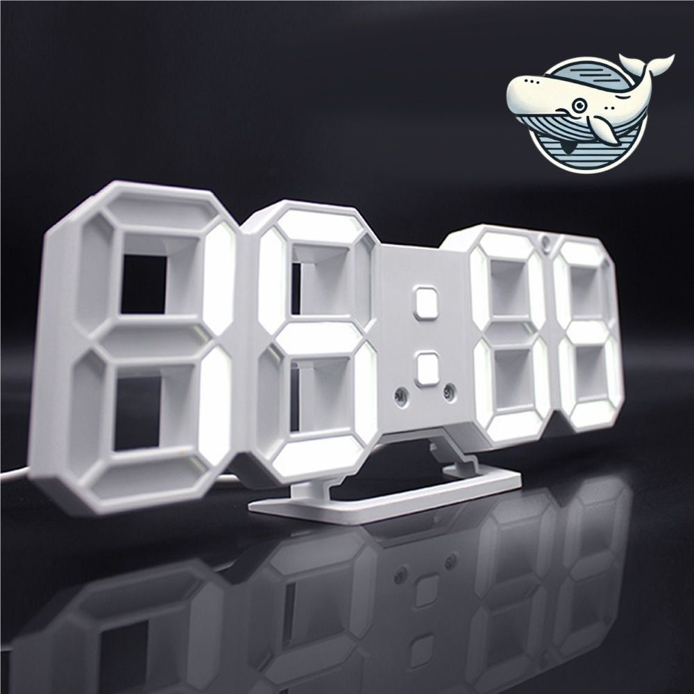 디지털 시계 고급스러운 3D LED 밝기 조절