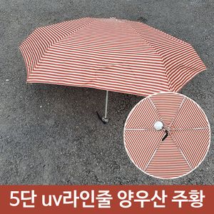 아이티알,LZ 여름 장마 5단 uv 라인 줄 양산 겸 우산 OR