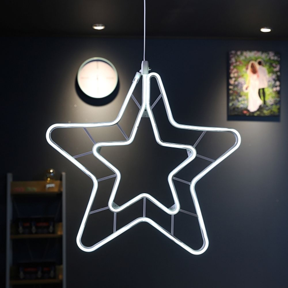 LED 이중별 네온플렉스(DC24V) 55CM 무점멸 화이트