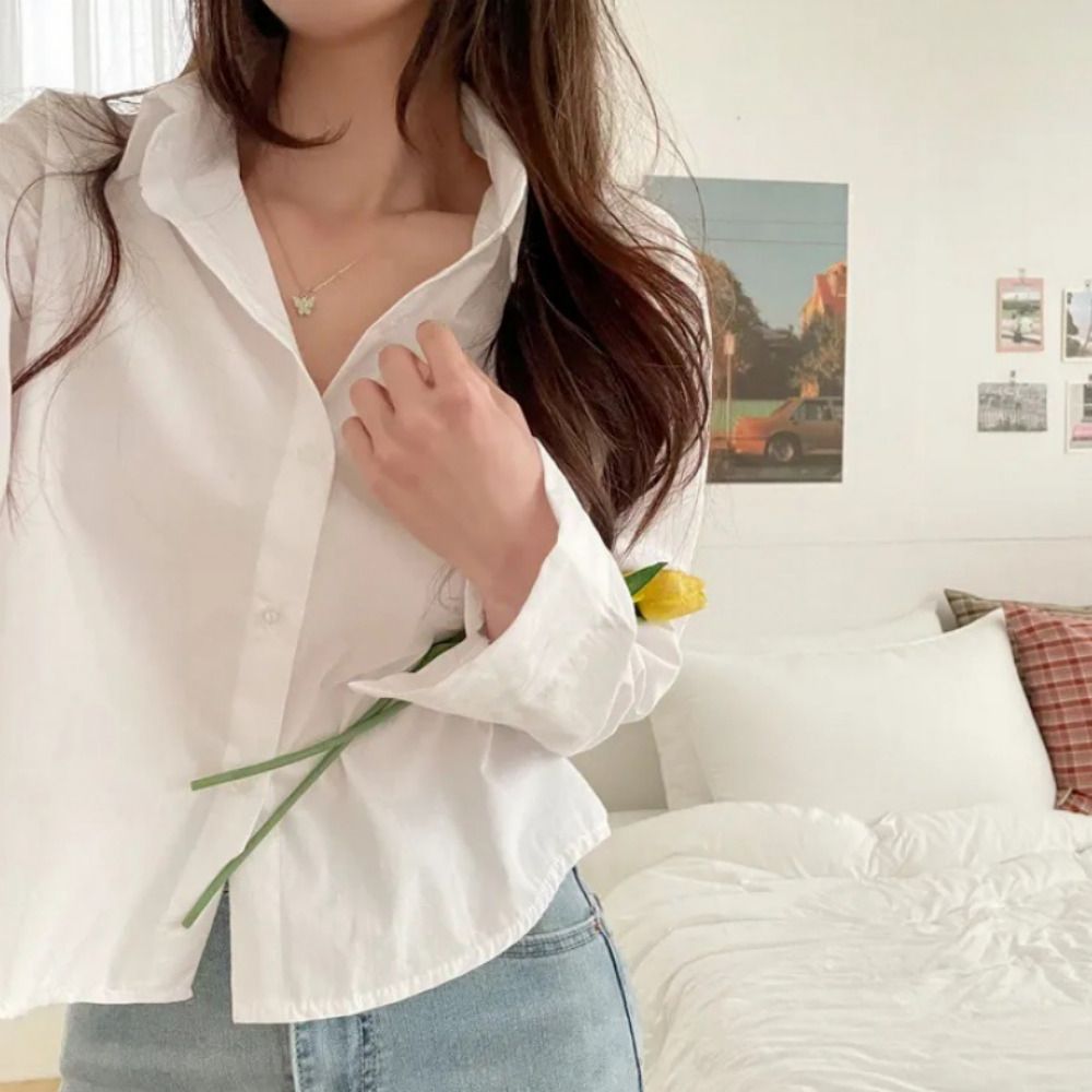 흰색 여성 셔츠 여성남방 여자셔츠 긴팔 여성블