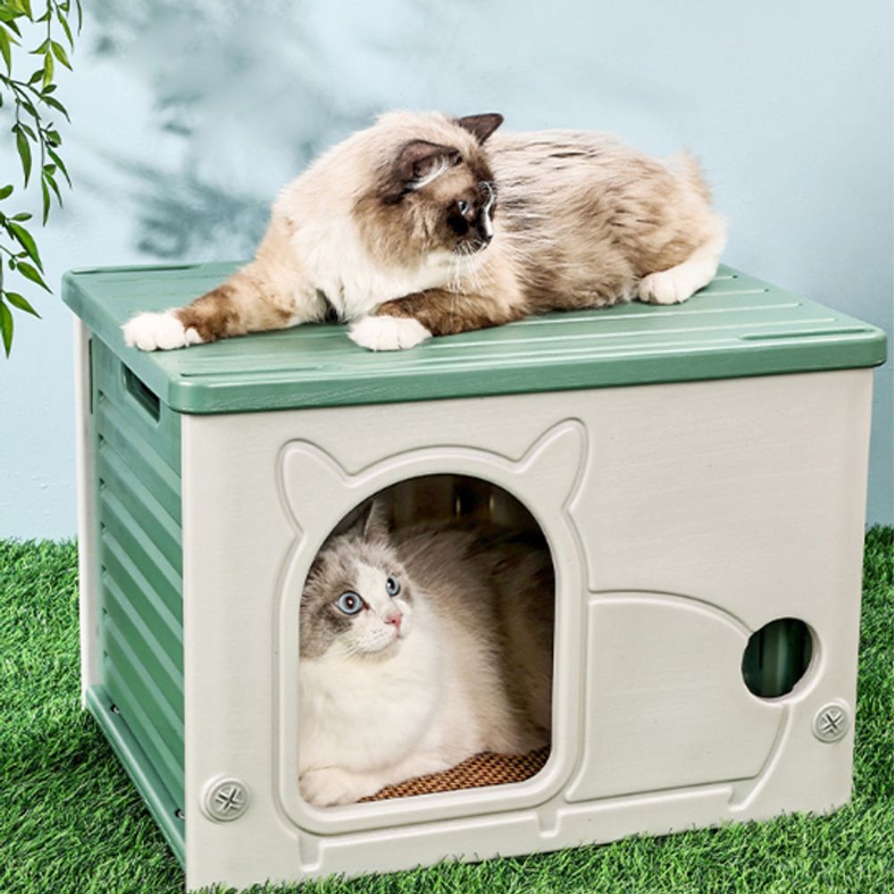 고양이 튼튼한 주택 하우스 그레이 1P 숨숨집 강아지