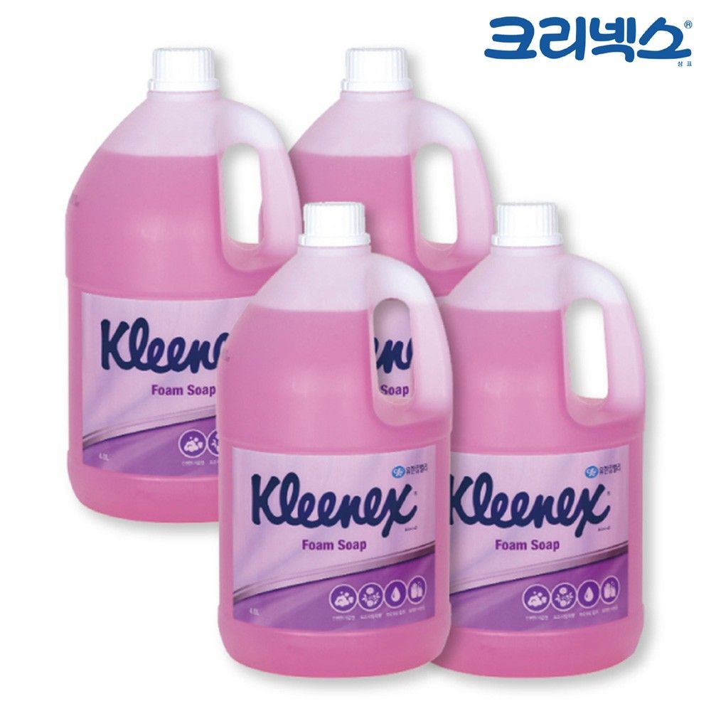 크리넥스 핸드워시 폼 솝 로즈라일락향 4L x 4개