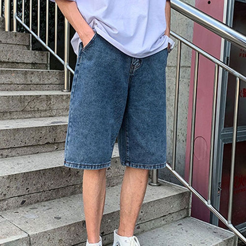 편한 남자 데님 팬츠 여름 청반바지 밴딩 데일리 코디