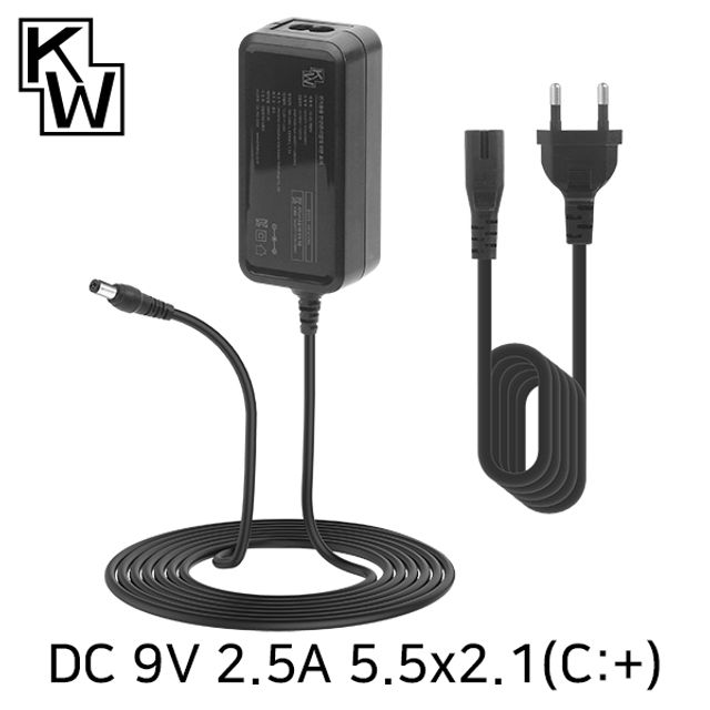 KW 9V 2.5A SMPS 아답터(5.5x2.1mm C대 )