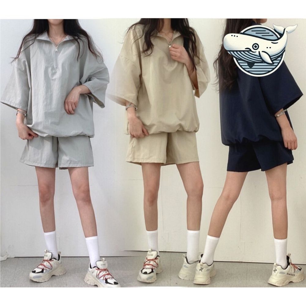 여름 여성 트렌디 아노락 반팔 경량 트레이닝