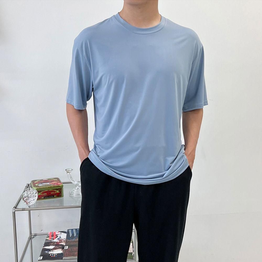 반팔 남성 무지 아이스 1P 시원한 데일리 티셔츠 여름