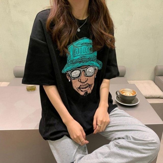 여성 캐주얼 여름 기본 패션 데이 스타일 라운드넥 반