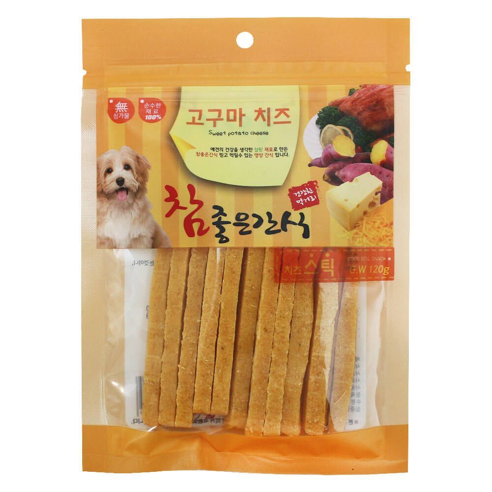 침좋은간식 (10개묶음)고구마치즈(치즈스틱)120g