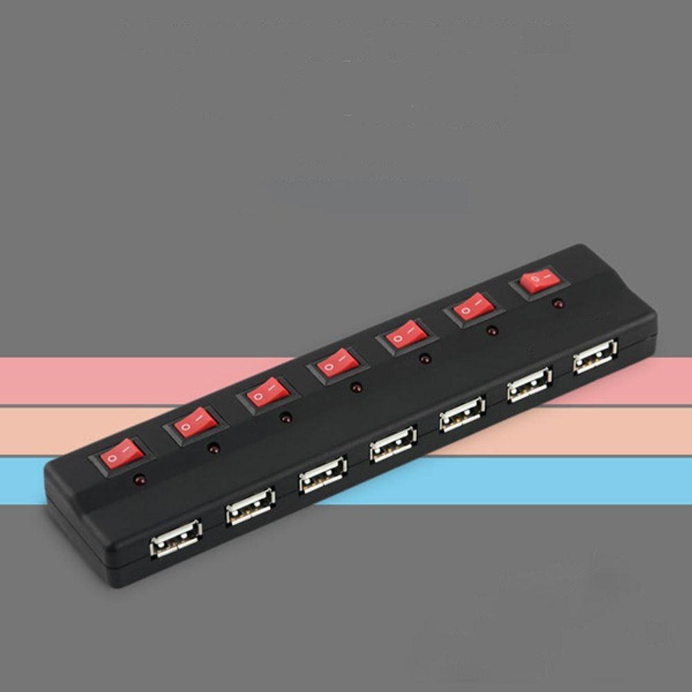 Coms USB 허브 2.0 (7P 개별스위치)