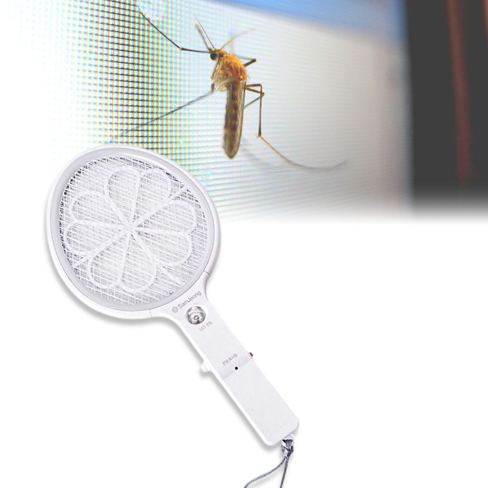 충전식 전기 모기채 LED 전자 파리채 날파리 벌레잡기