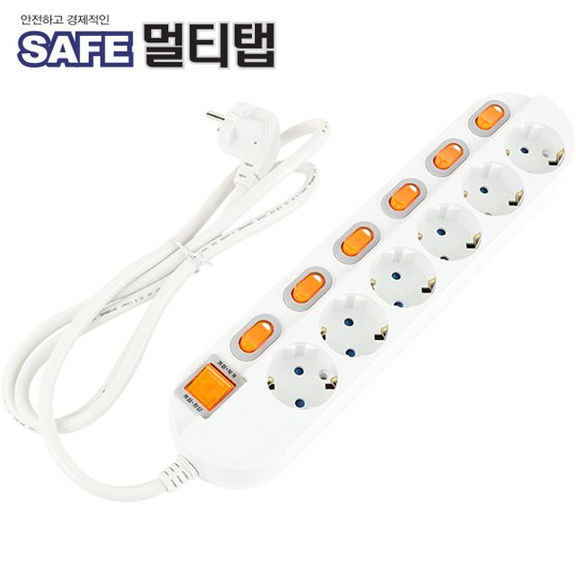 SAFE 멀티탭 NM-650SFS 6구 개별 접지 5m