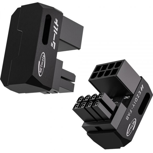 PCI-E 8핀 변환어댑터 블랙 STD180도 2PACK EZDIY-FAB
