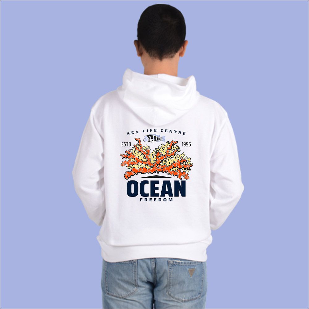 바다 ocean 태평양 불가사리 산호초 물고기 후드티