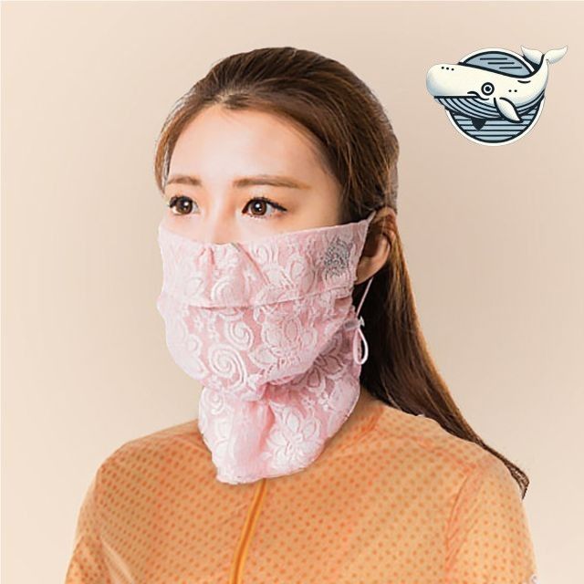 여성용 자외선차단 레이스 목마스크 골프 마스크