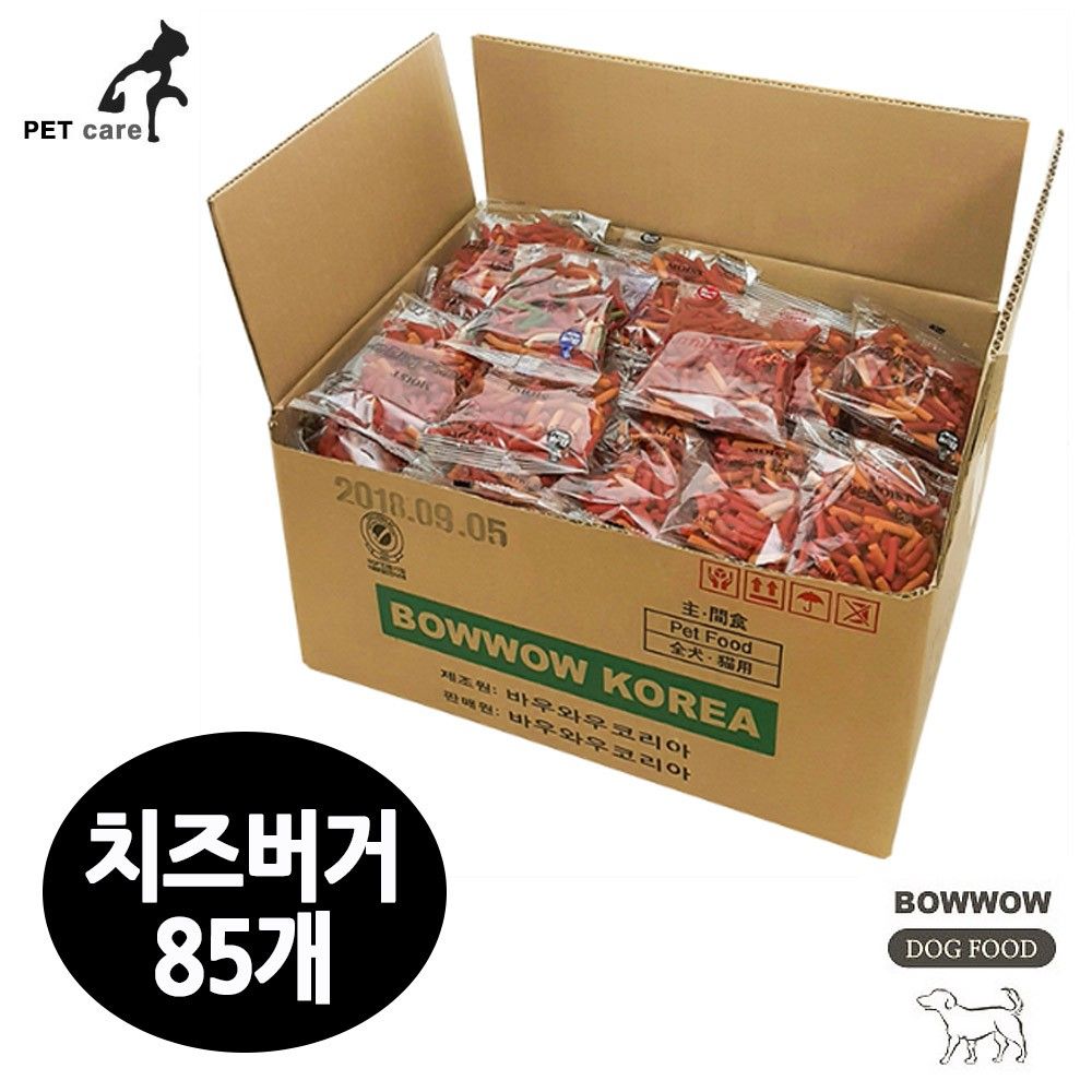 바우와우 모이스트버거 치즈버거 100g x 85개