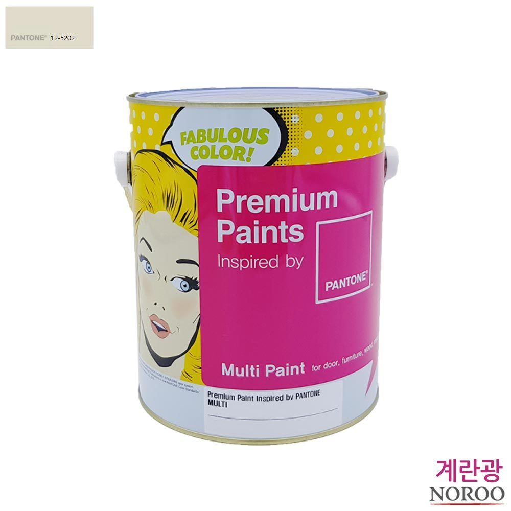 팬톤 멀티용 계란광 수성페인트 4L 아이보리12-5202