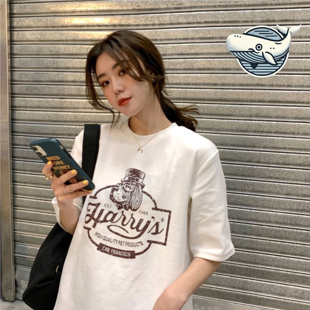 여름 개성 유니크 프린트 루즈핏 티셔츠 편안한